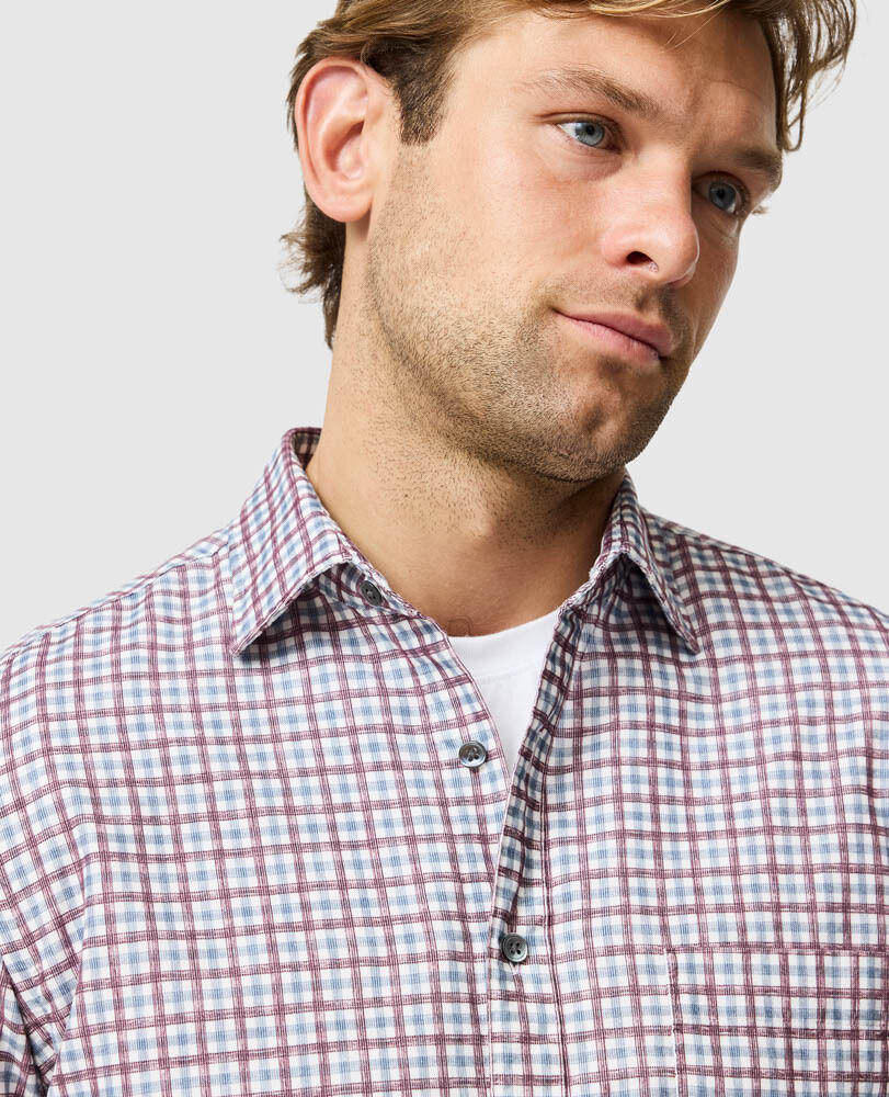 Gledknowe Sports Fit Shirt, MERLOT, Detail 3