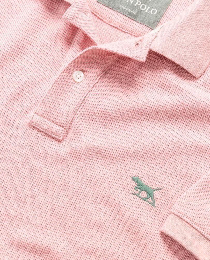 The Gunn Sports Fit Polo, CORAL, Detail 2