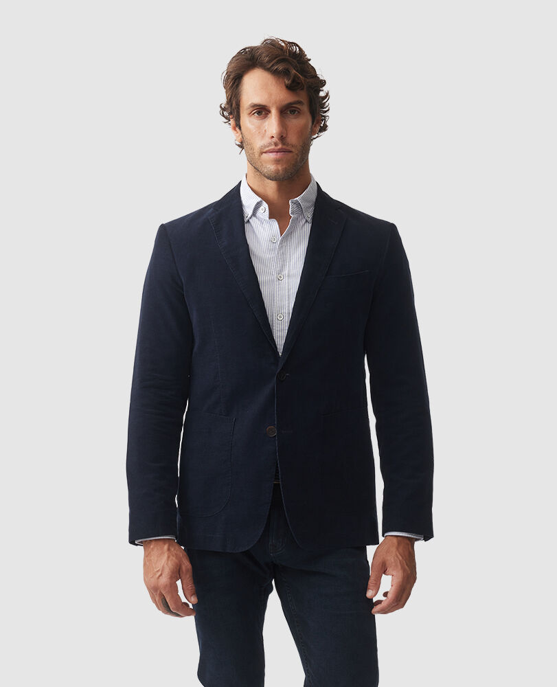 Veste slim Saint Bathans, MARINE, Front