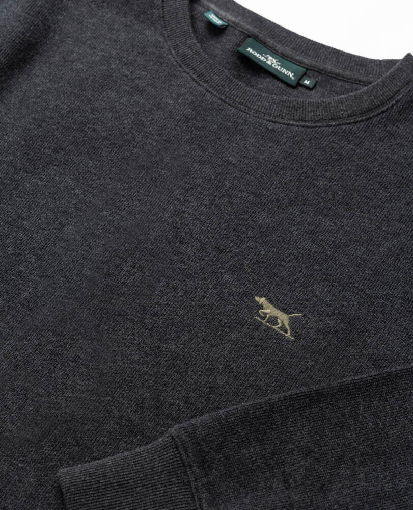 Gunn Pullover mit Rundhalsausschnitt, GRAPHIT, Detail 2