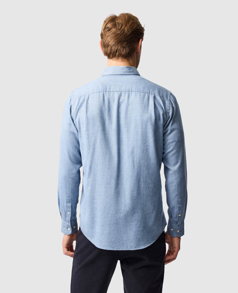 Barrhill Sports Fit Shirt, CHAMBRAY, Back