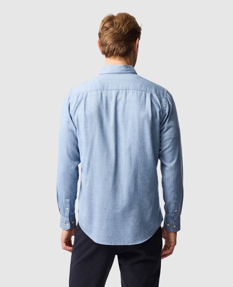 Barrhill Sports Fit Shirt, CHAMBRAY, Back