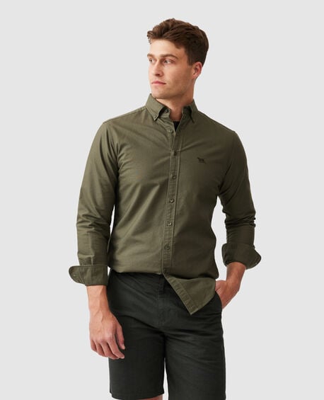 Gunn Oxford Pd Sports Fit Shirt, FOREST
