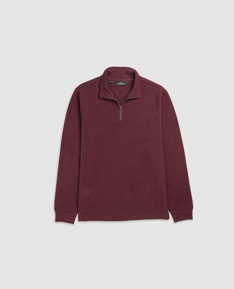 Alton Ave 1/4 Zip Sweatshirt, BERRY, Flat Lay