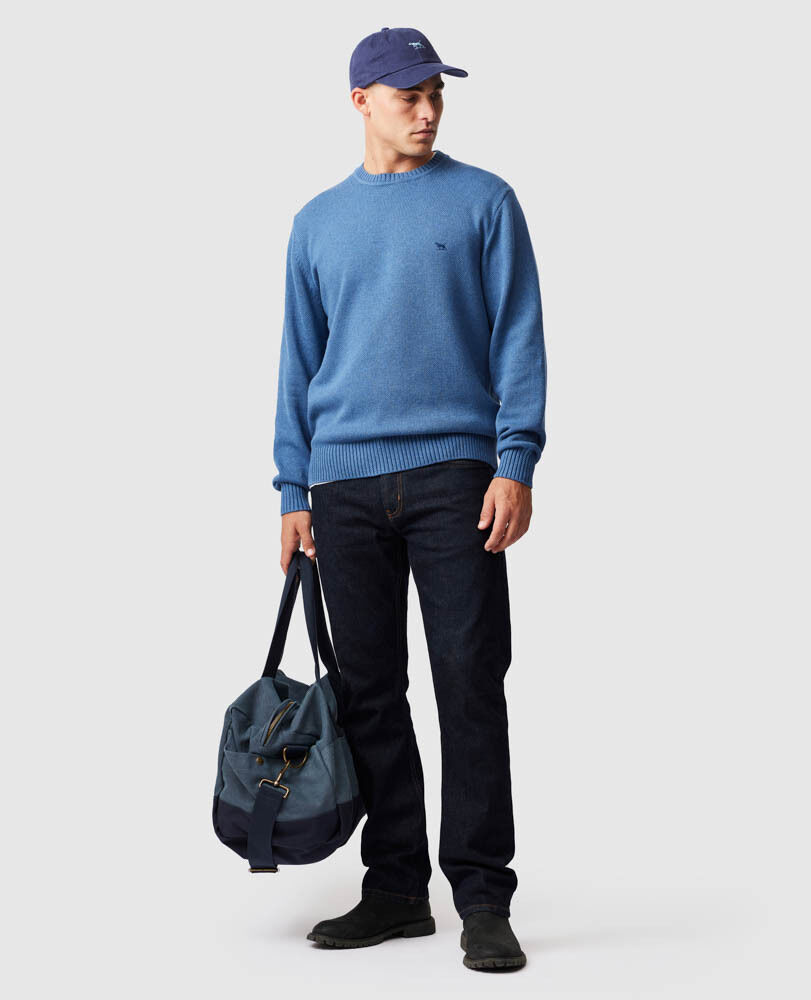 Gunn Crew Knit, TOPAZ, Off Front