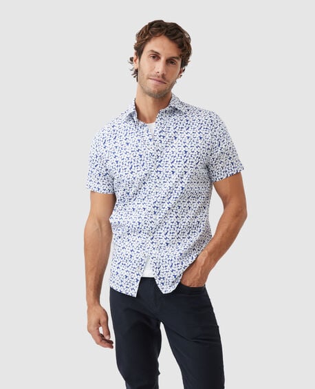 Mitchies Crossing Sports Fit Shirt, SKY BLUE
