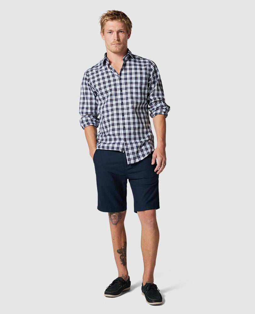 Mount Albert Sports Fit Shirt, NAUTICAL, Off Front