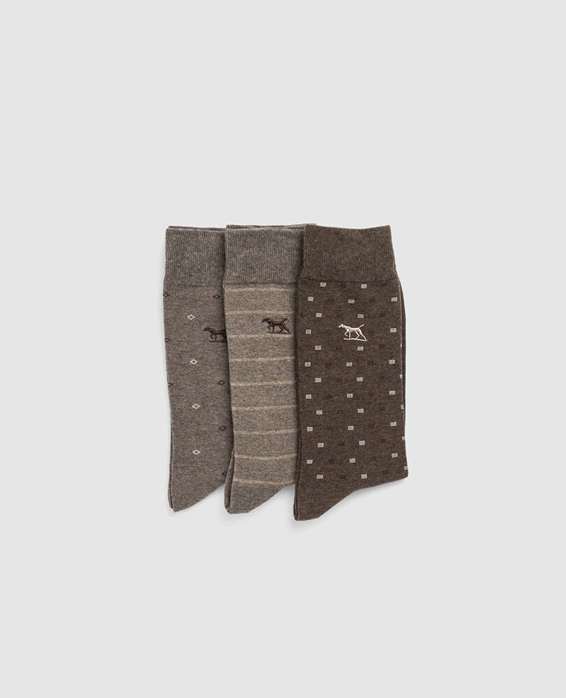 Chaussettes Seafcliff Multi Lot de 3 paires, TERRE MULTI, Front