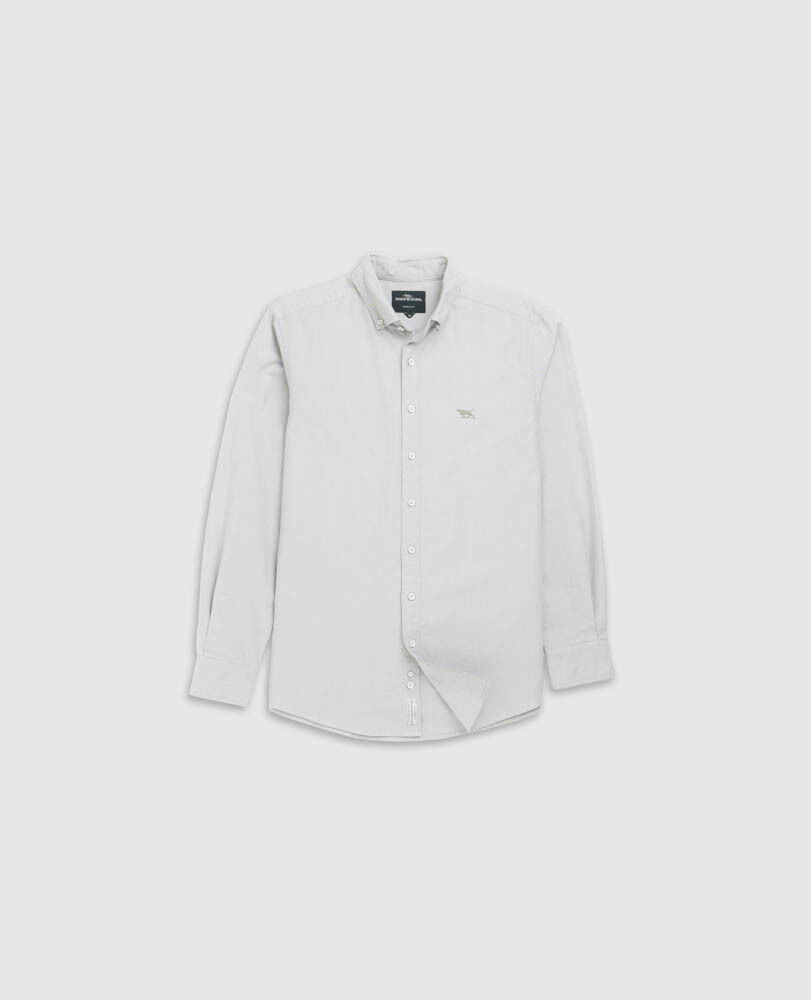 Chemise slim en coton oxford Gunn, EUCALYPTUS, Flat Lay
