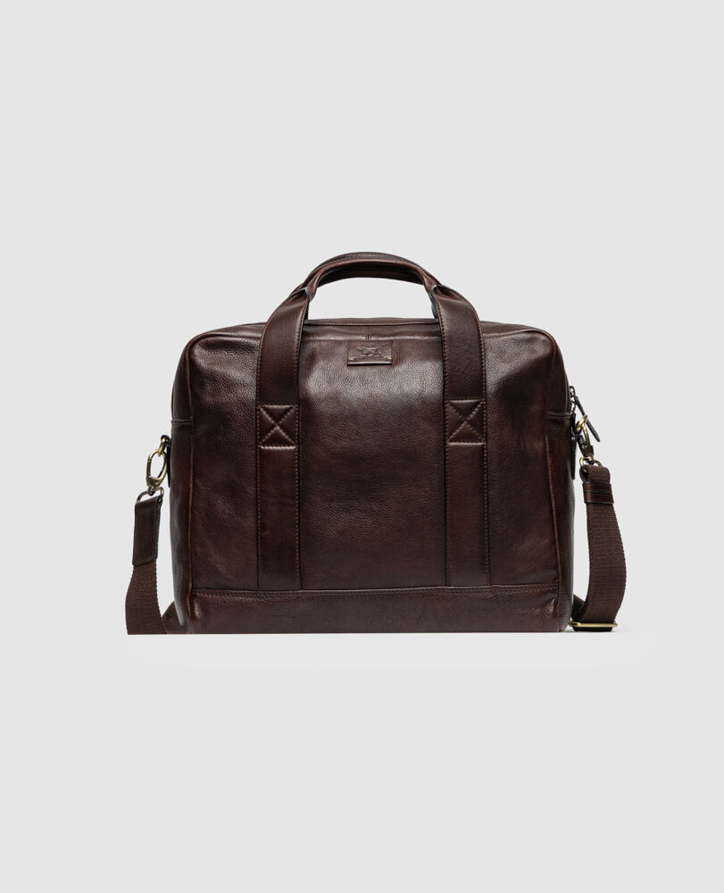 Dominion Briefcase, CHOCOLATE, Front
