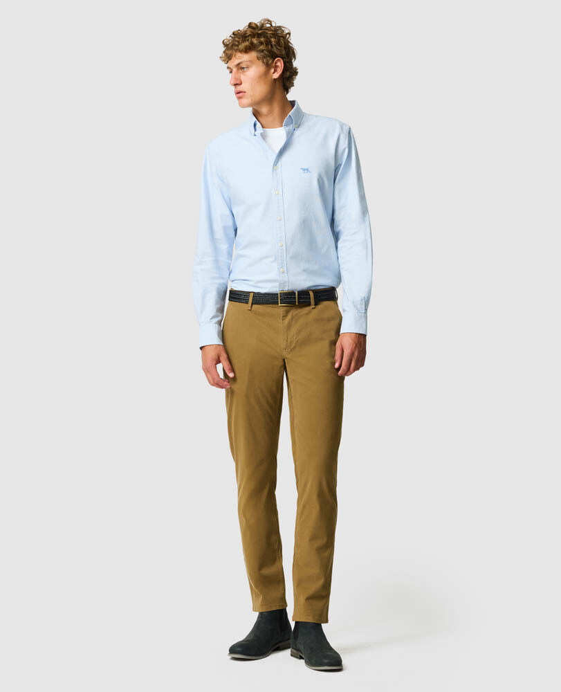 Gunn Oxford 2 Sports Fit Shirt, POWDER BLUE, Off Front