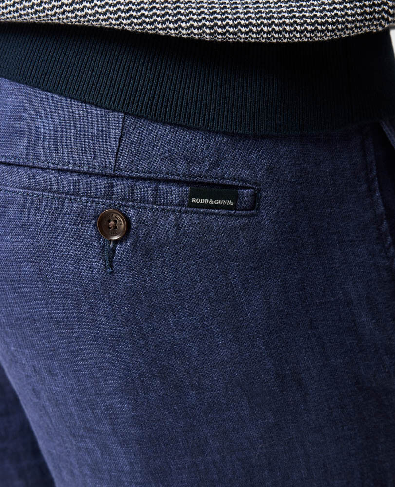 Resort Linen Pant, MARINE, Flat Lay