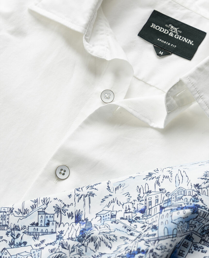 Ashers Hemd mit sportlicher Passform, KOKOSNUSS, Detail 2