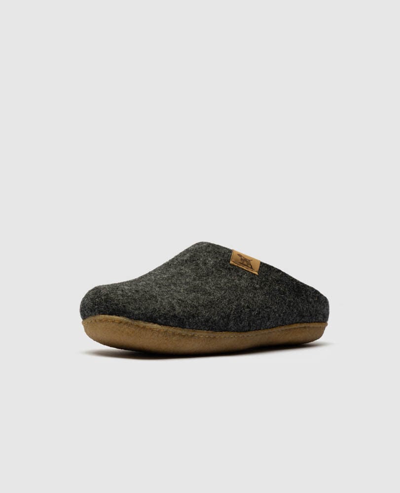 Wanaka Wool Slipper, CHARCOAL
