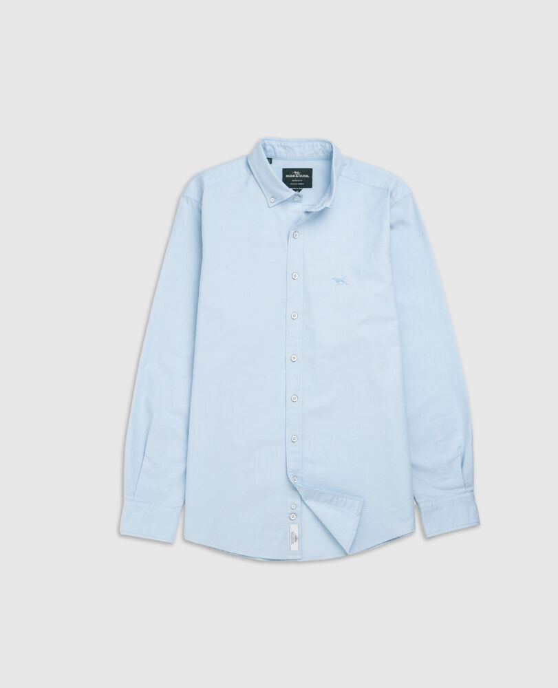 Gunn Oxford Sports Fit Shirt, POWDER BLUE, Flat Lay