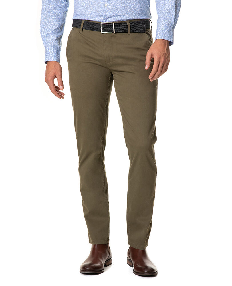 Thomas Road Chino Trousers, OLIVE, Front