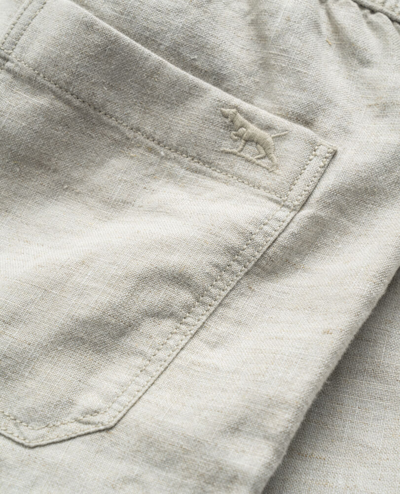 Linen 9" Resort Short, OATMEAL, Detail 3