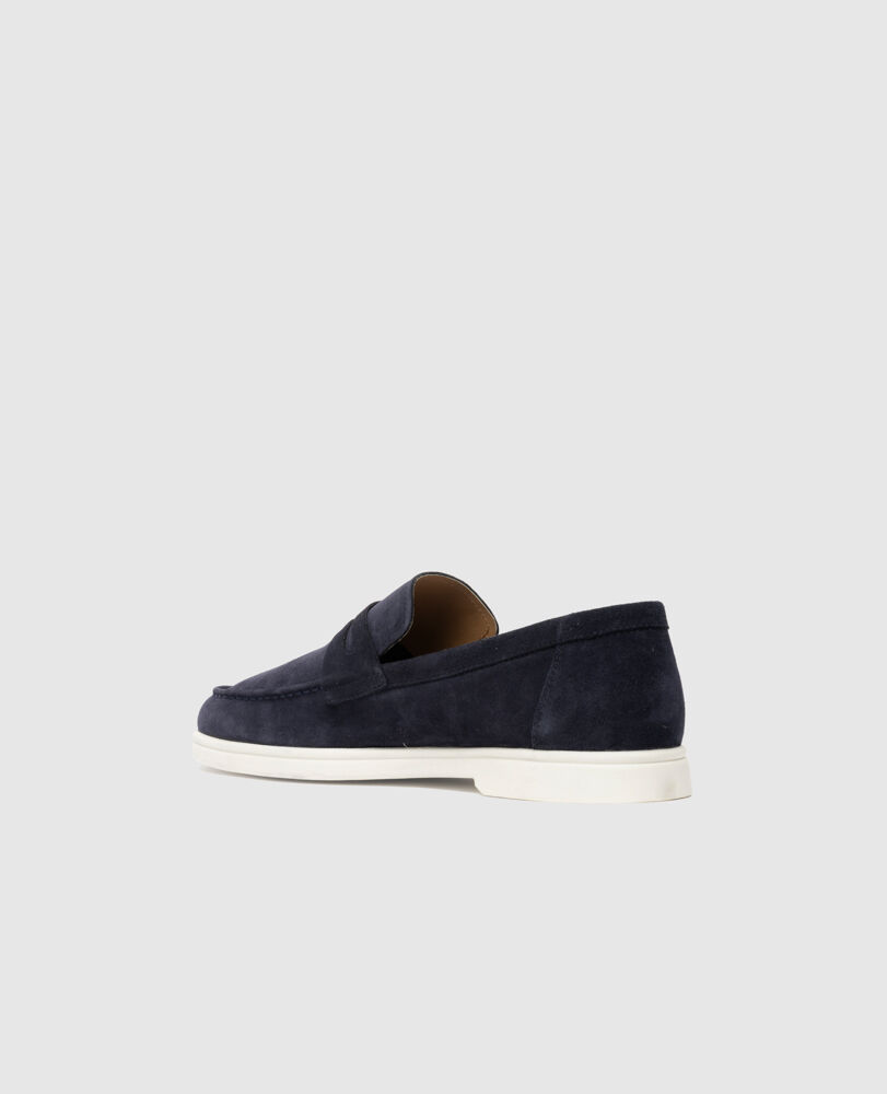 Marsden Bay Loafer, NAVY, Flat Lay