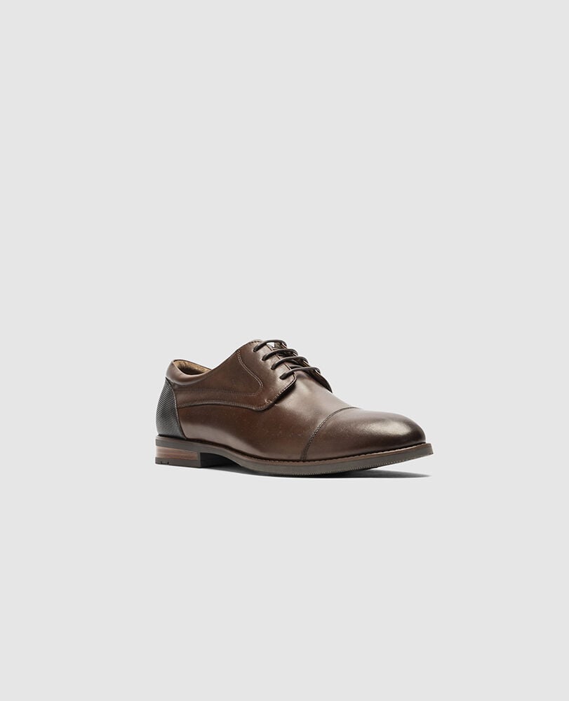 Loburn Derby Shoe, TEAK MULTI, Off Front