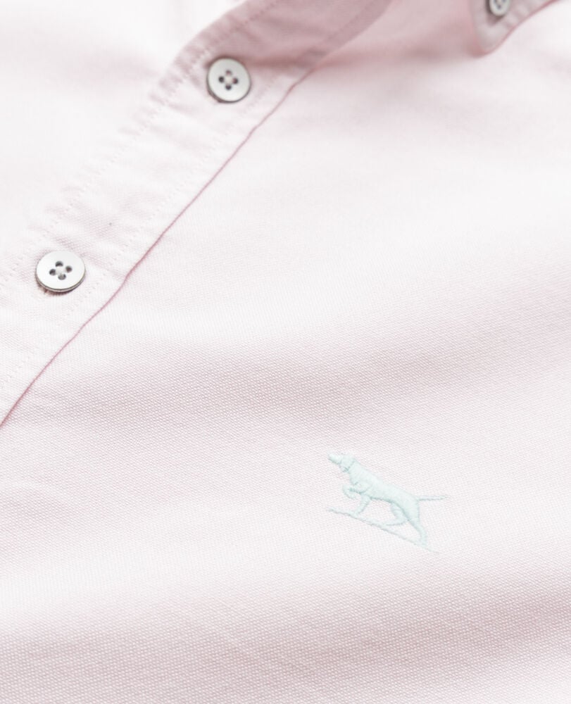 Chemise slim en coton oxford Gunn, QUARTZ, Detail 2