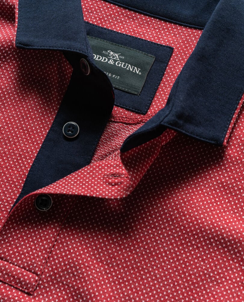 Stanley Point Sports Fit Polo, GARNET, Detail 2