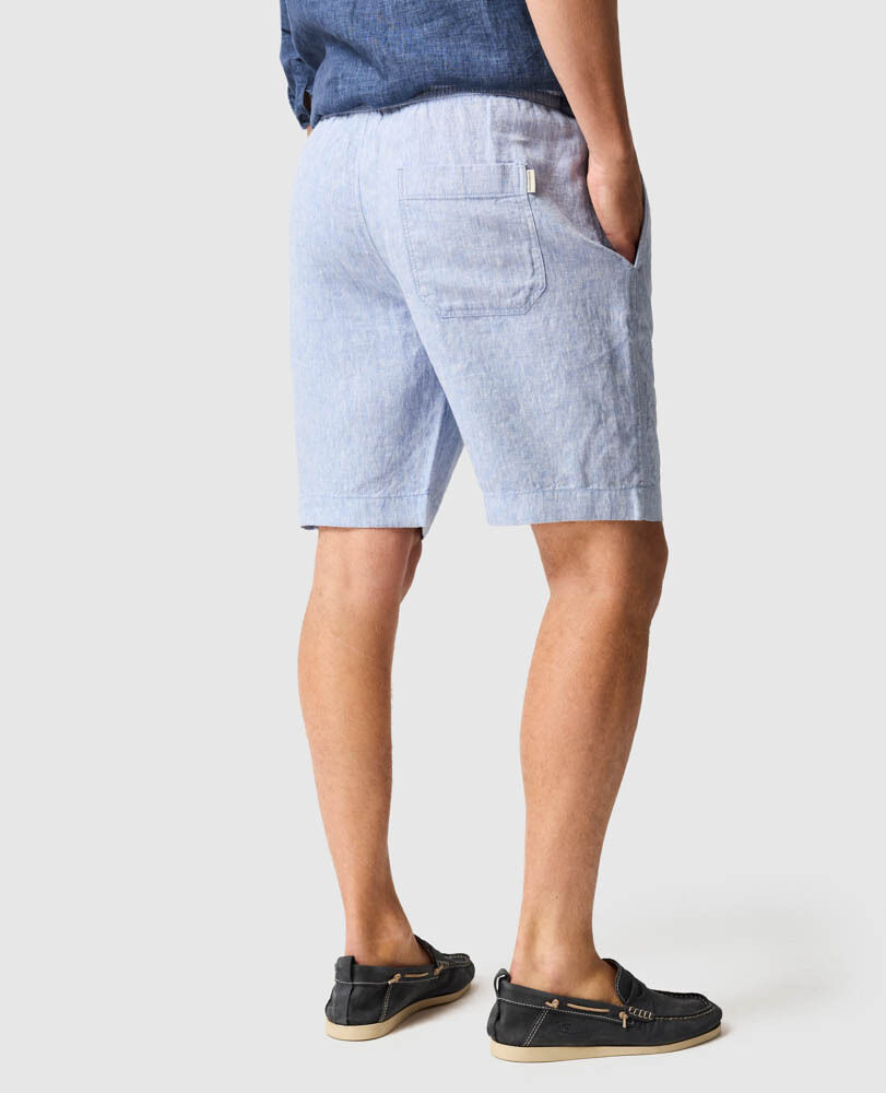 Linen 9" Resort Short, DENIM, Back