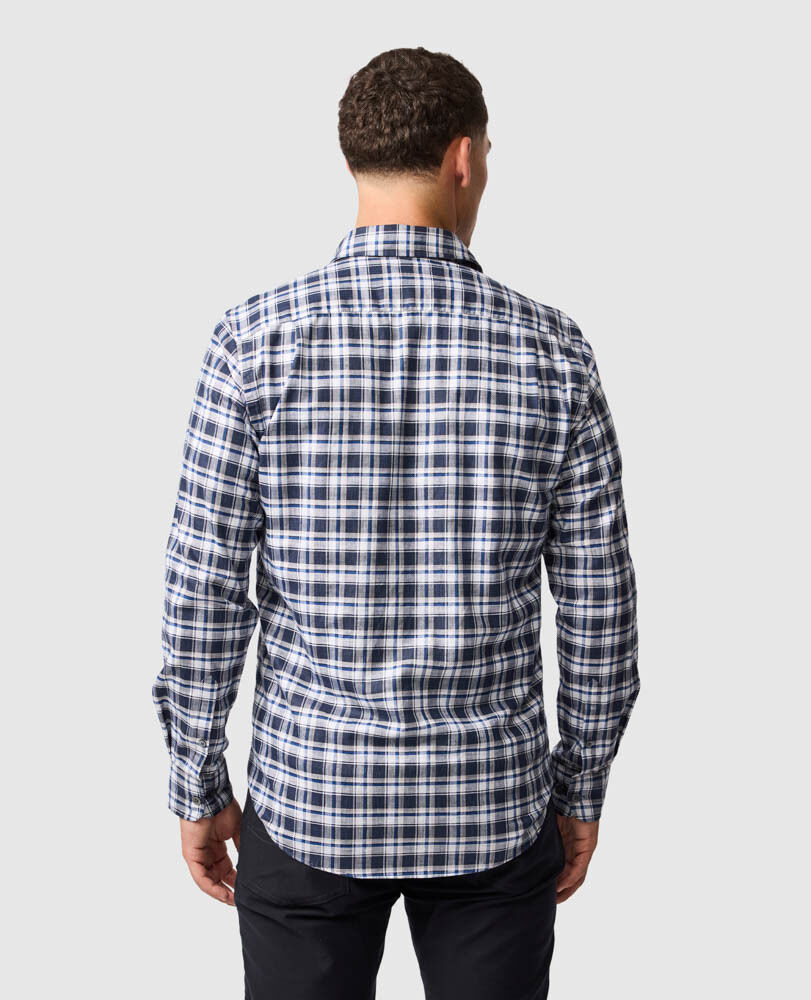 Ridgelands Sports Fit Shirt, NAVY, Back