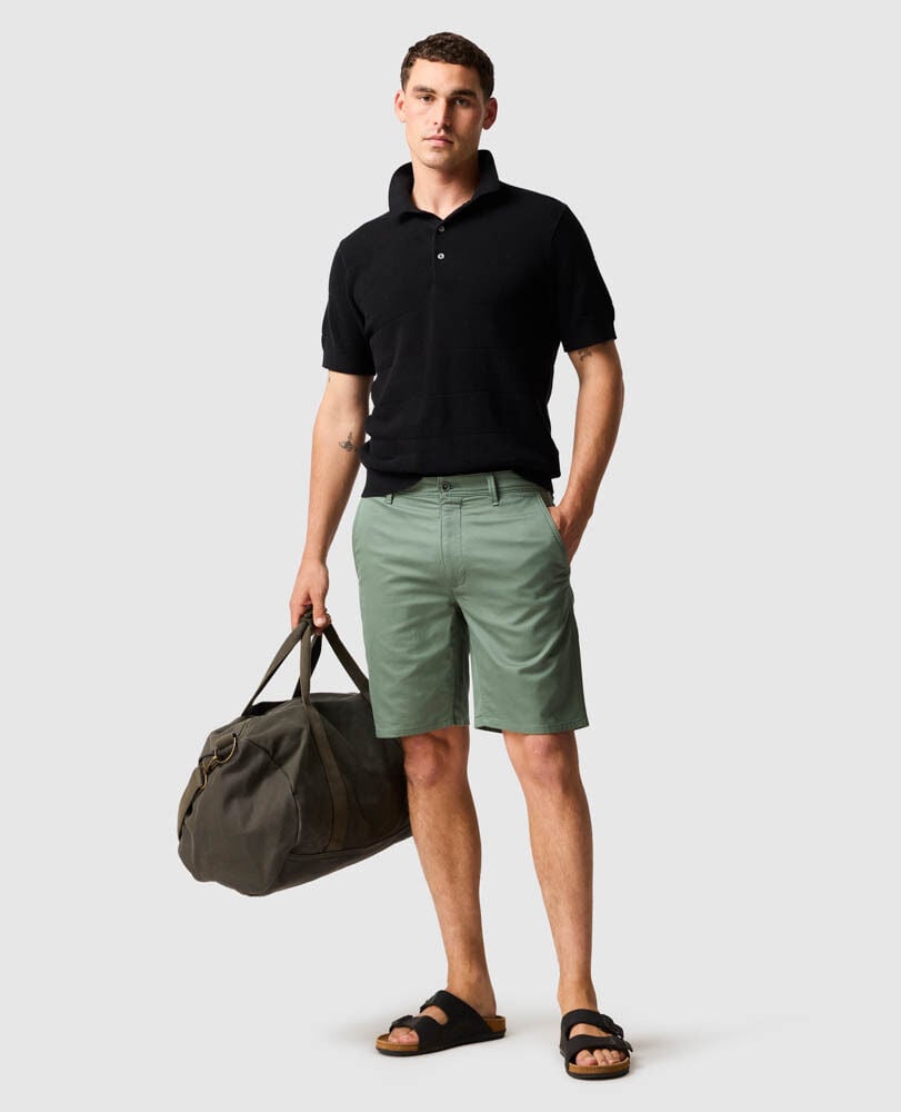 Tongariro Sports Fit 9" Short, EVERGREEN, Off Front