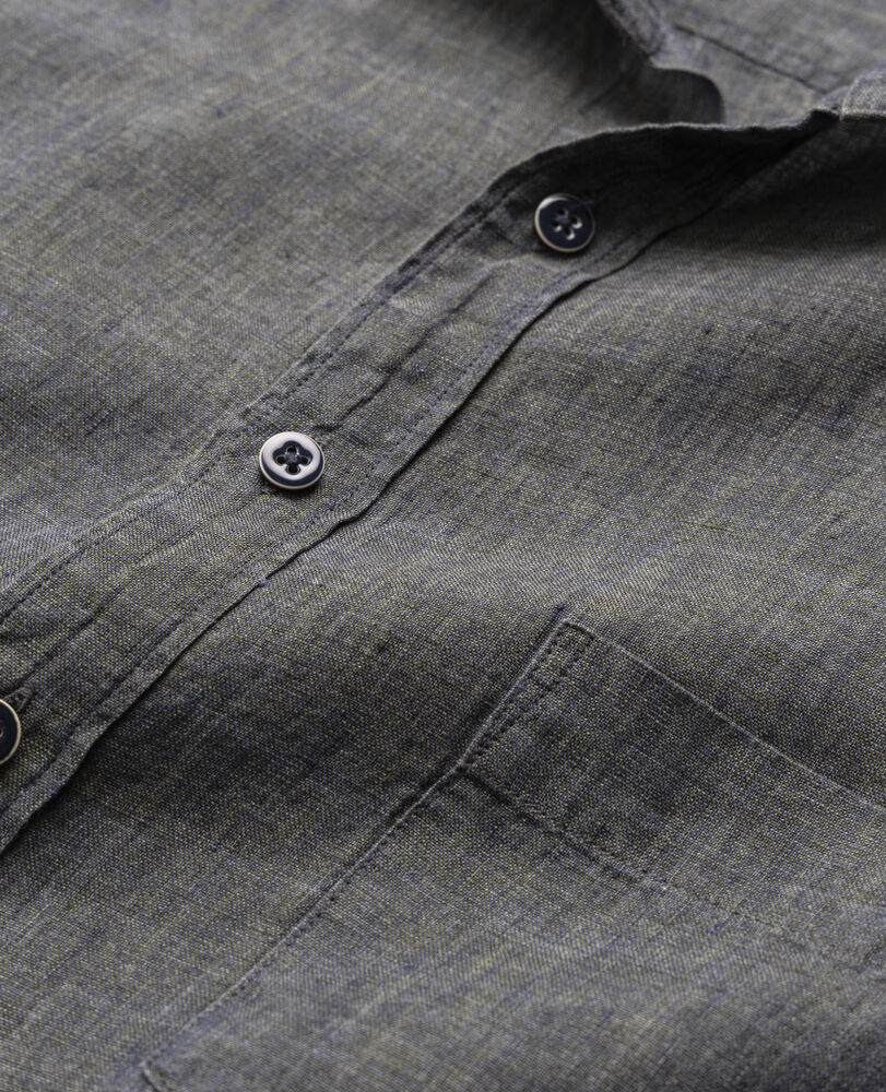 Chemise slim en lin Coromandel, CENDRE, Detail 2
