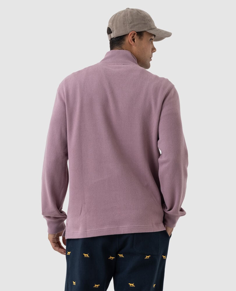Alton Ave 1/4 Zip Sweatshirt, MAUVE, Back