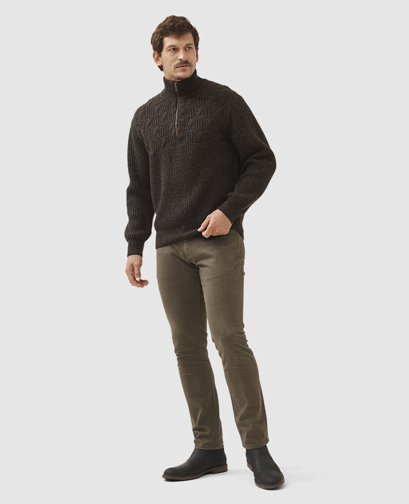 Challis Knit, TOBACCO, Off Front