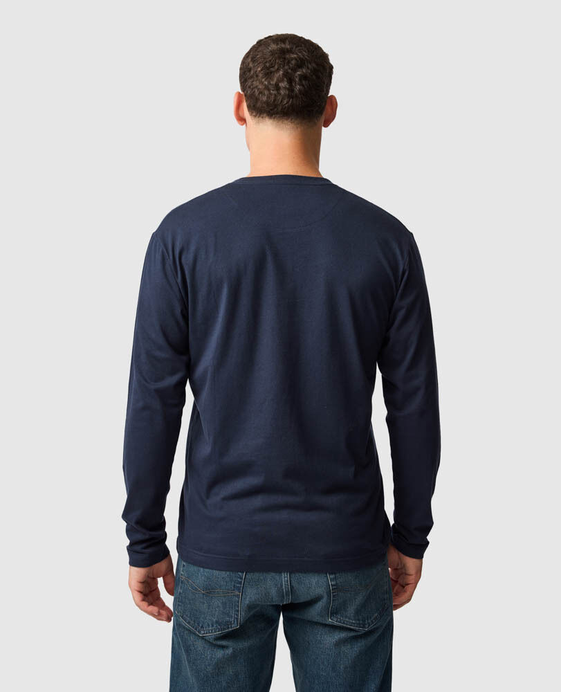 Long Sleeve Logo T-Shirt, MIDNIGHT, Back
