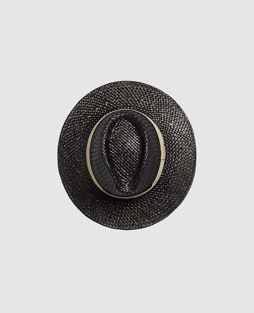 Halcombe Hat, BLACK/SABBIA, Off Front