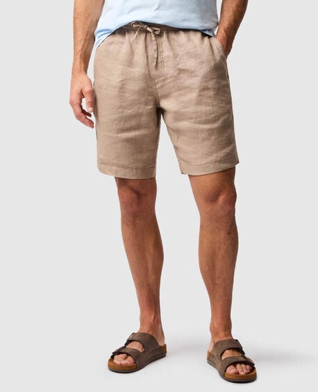 Linen 9" Resort Short, DARK TAUPE