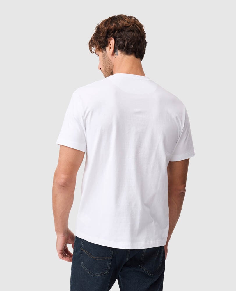 Gunner's Track T-Shirt , SNOW, Back