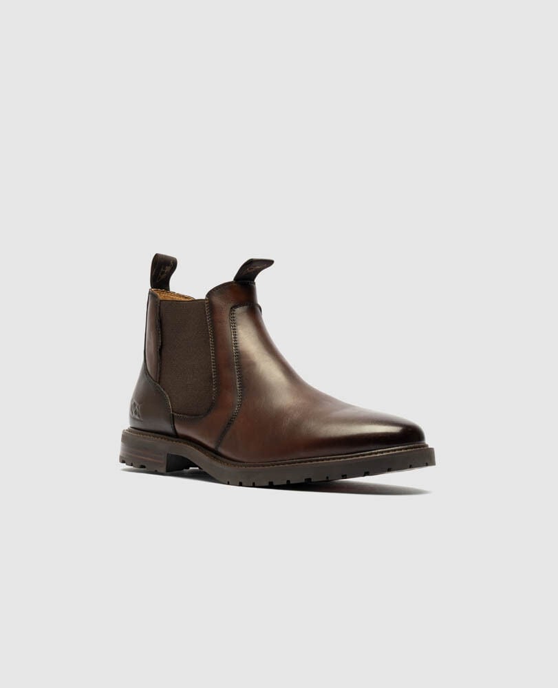 Brooklyn Chelsea Boot, REDWOOD CHOCOLATE, Off Front