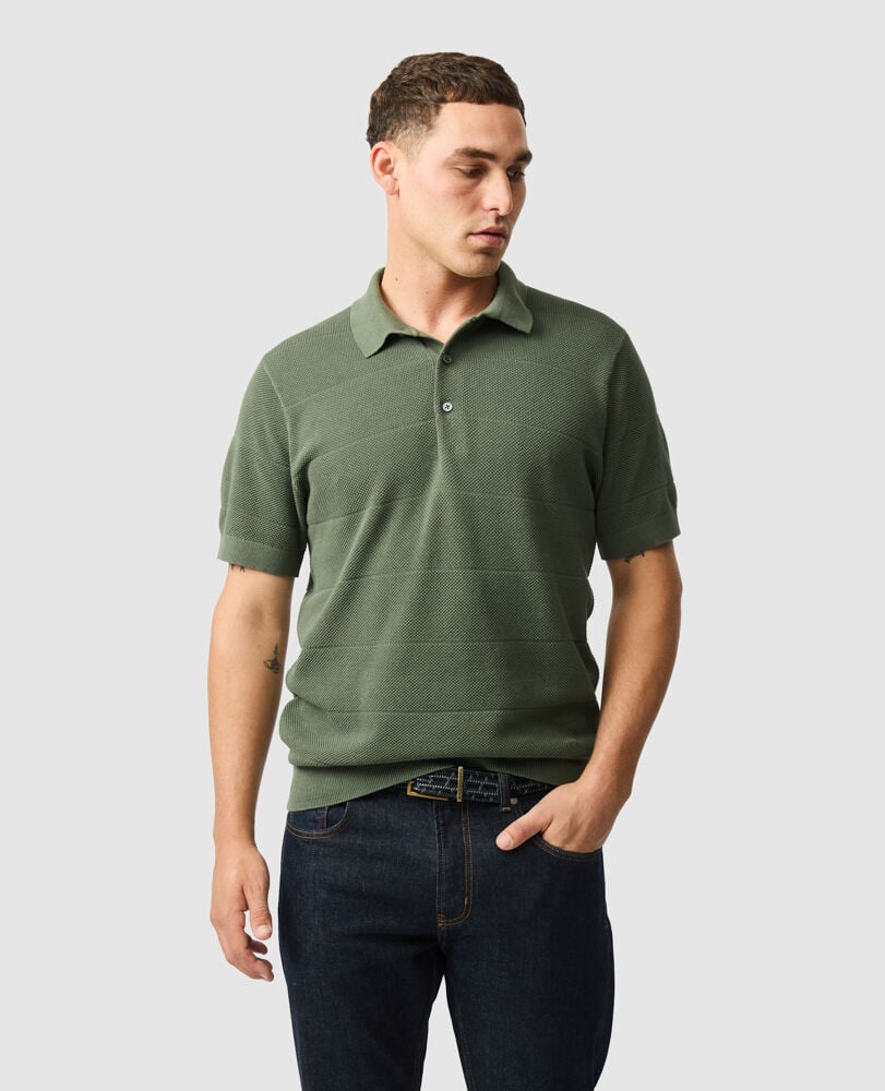 Masons Flat Knit, FOREST, Front
