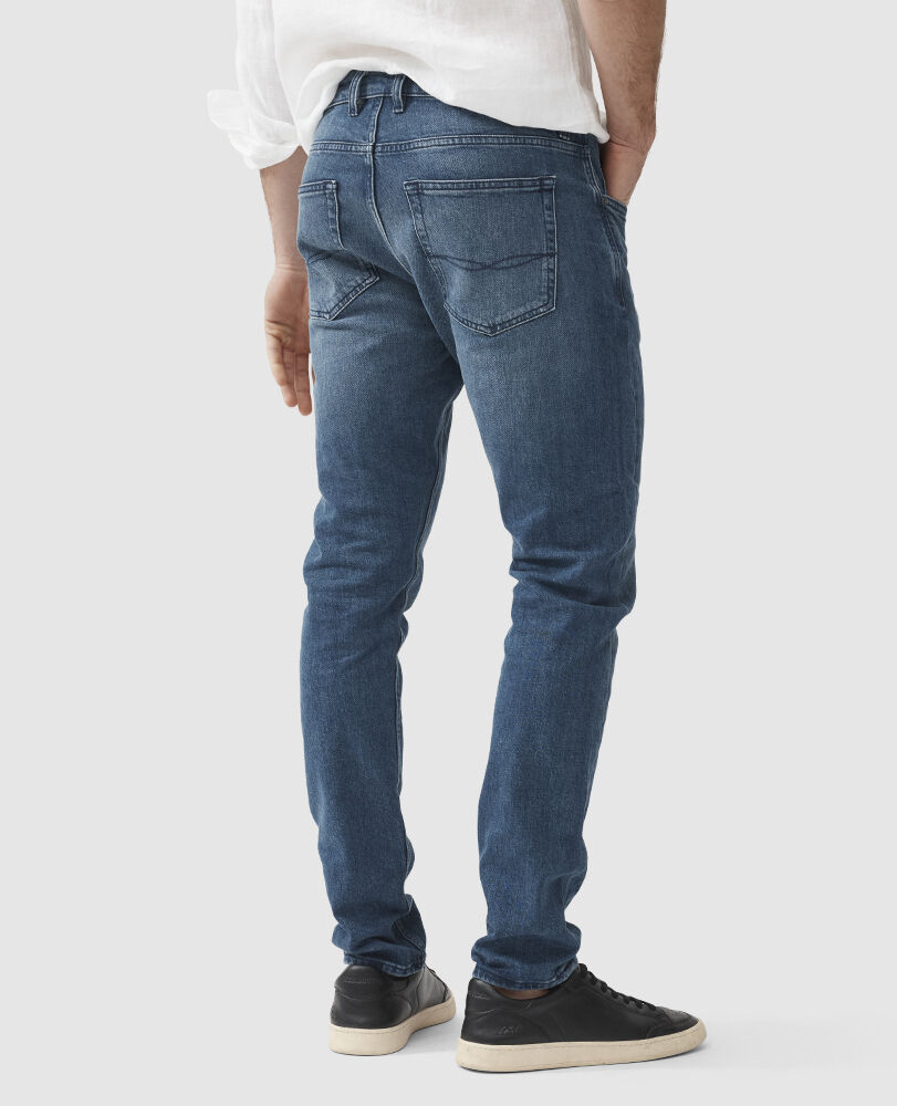 Oaro Slim Fit Italian Denim, BRIGHT BLUE, Back