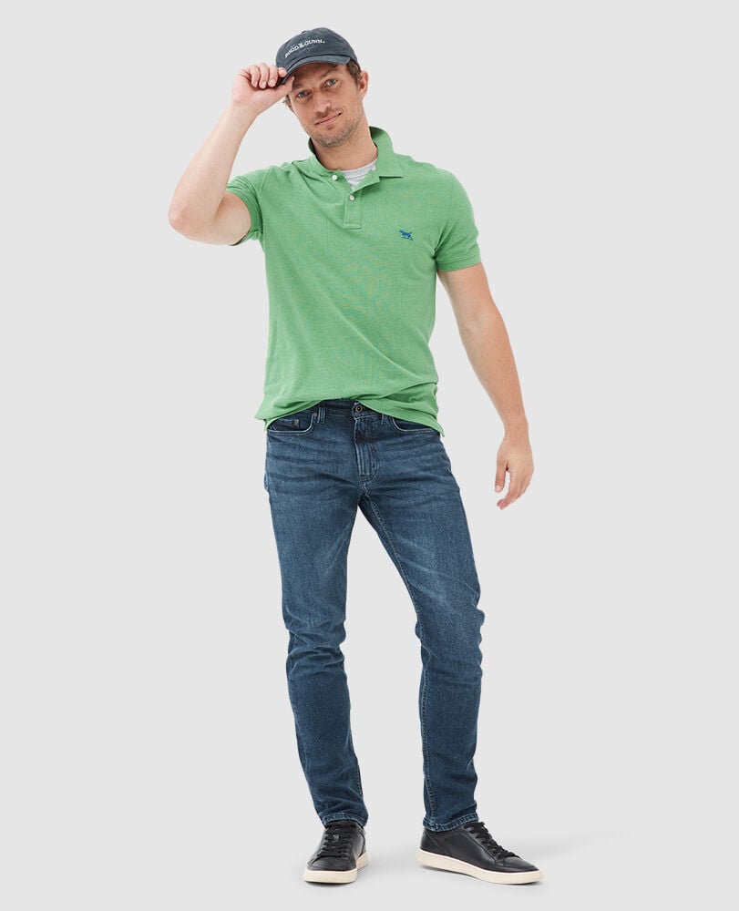 Owaka Straight Italian Denim, TRUE BLUE, Off Front