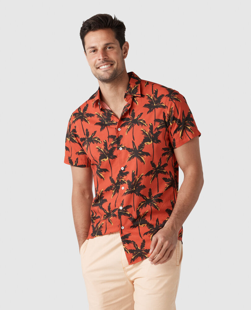 Mile Bay Sports Fit Shirt, CRIMSON, Front