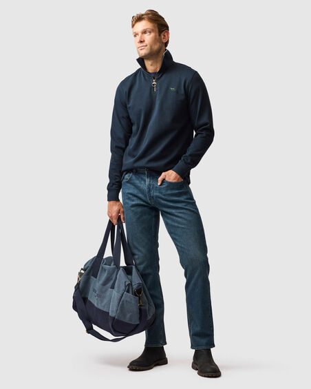 Gunn 14oz 1/4 Zip Sweat, MIDNIGHT