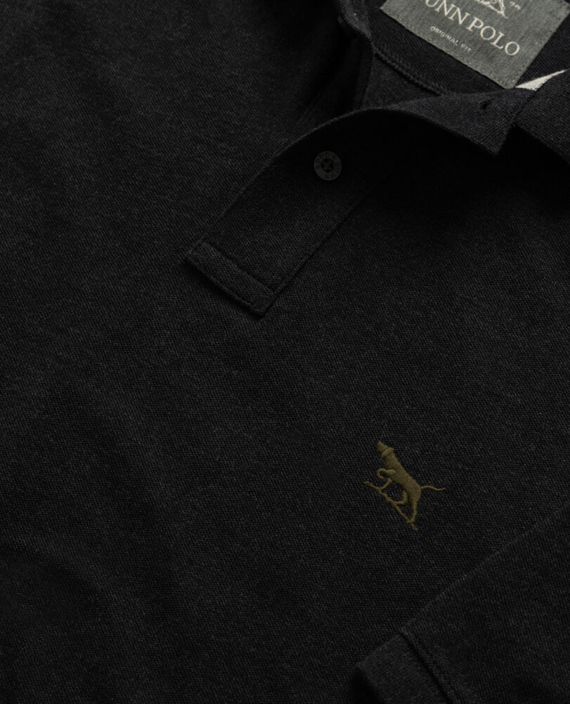 The Gunn Original Fit Polo, CHARCOAL, Detail 2