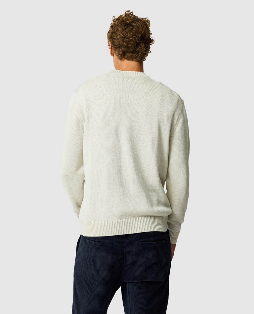 Gunn Crew Sweater, FOG, Back