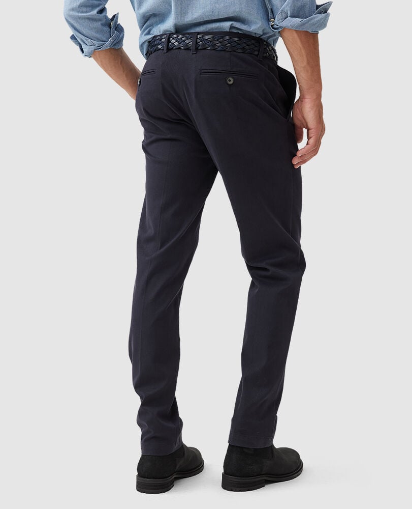 Hanmer Springs Straight Trouser, MARINE, Back