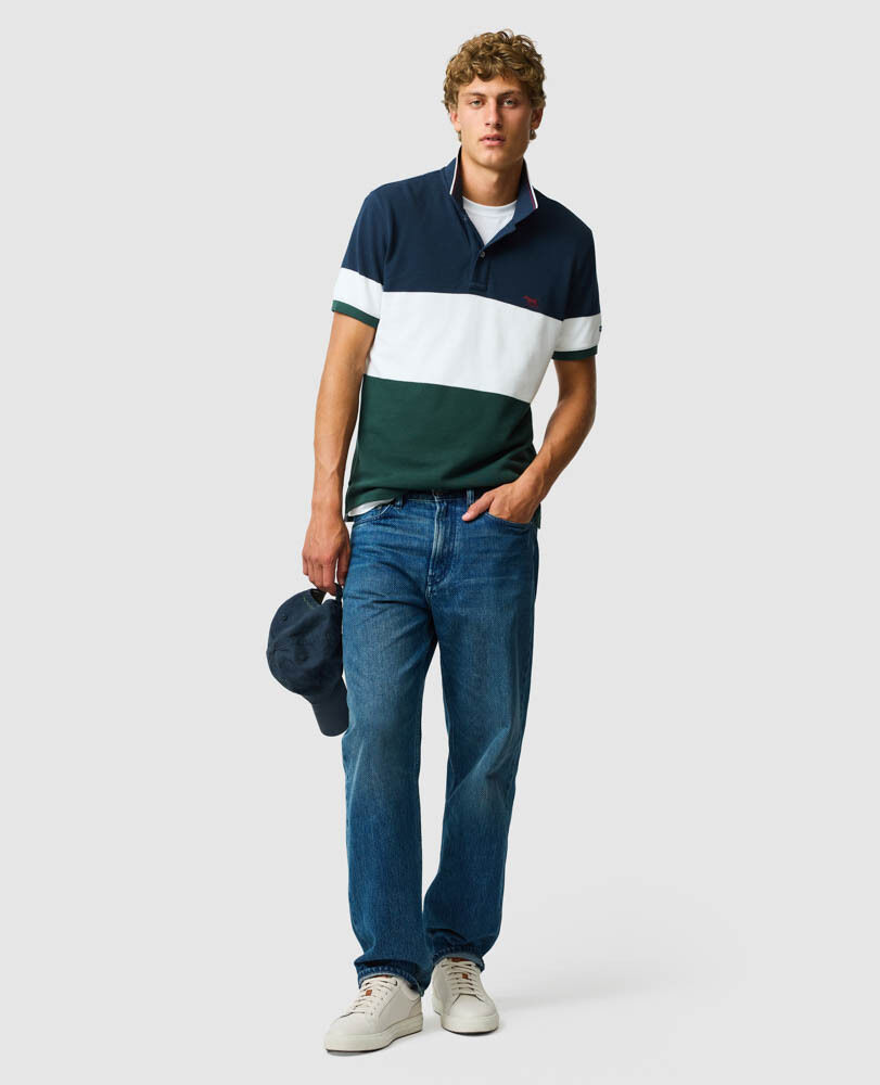 Homebay Polo mit sportlicher Passform, WALDGR&Uuml;N, Off Front