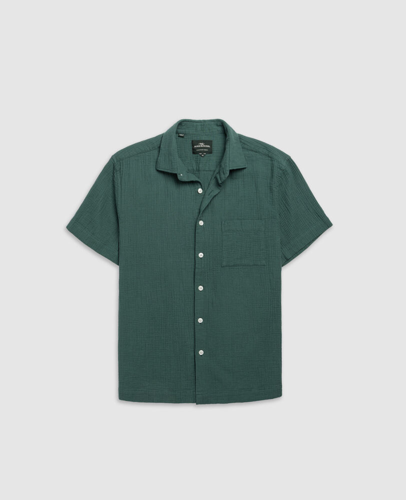 Adams Flat Shirt, BOTTLE GREEN, Flat Lay