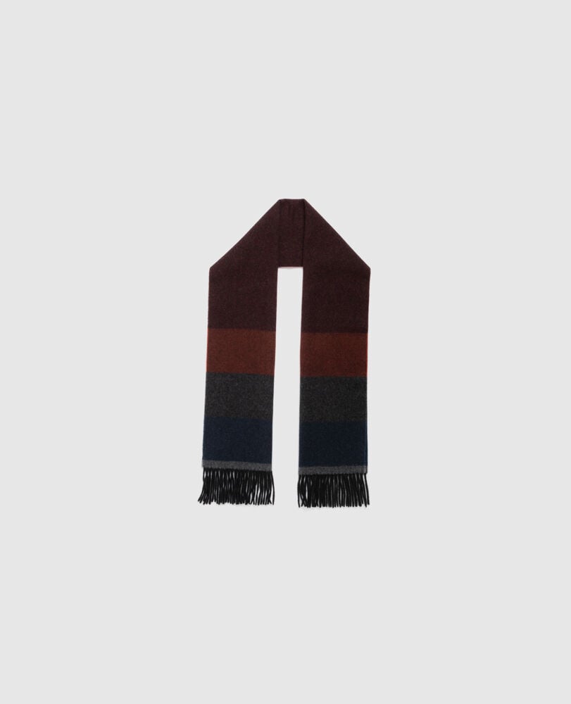 Frankton Stripe Scarf, PORT, Off Front