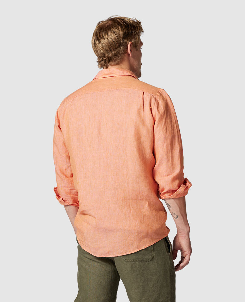 Chemise slim en lin Coromandel, BACON, Back