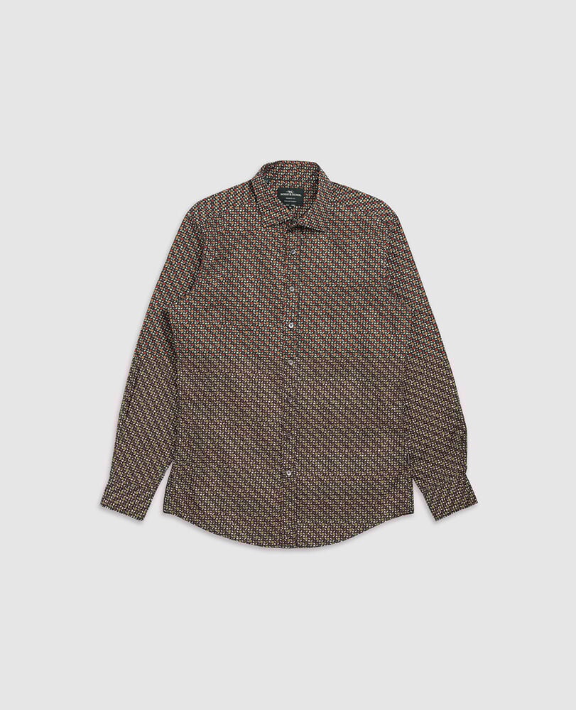 Grantlea Sports Fit Shirt, AUTUMN, Flat Lay