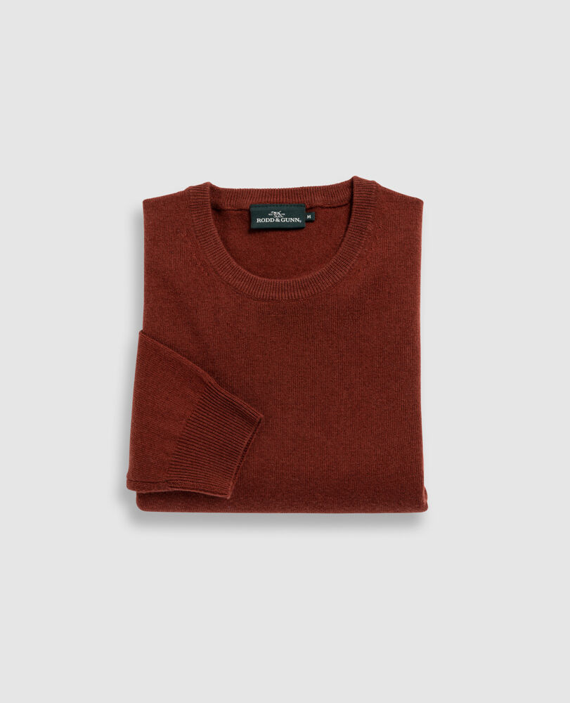 Queenstown Sweater, RUST, Flat Lay
